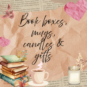 Book boxes, mugs, candles and gifts