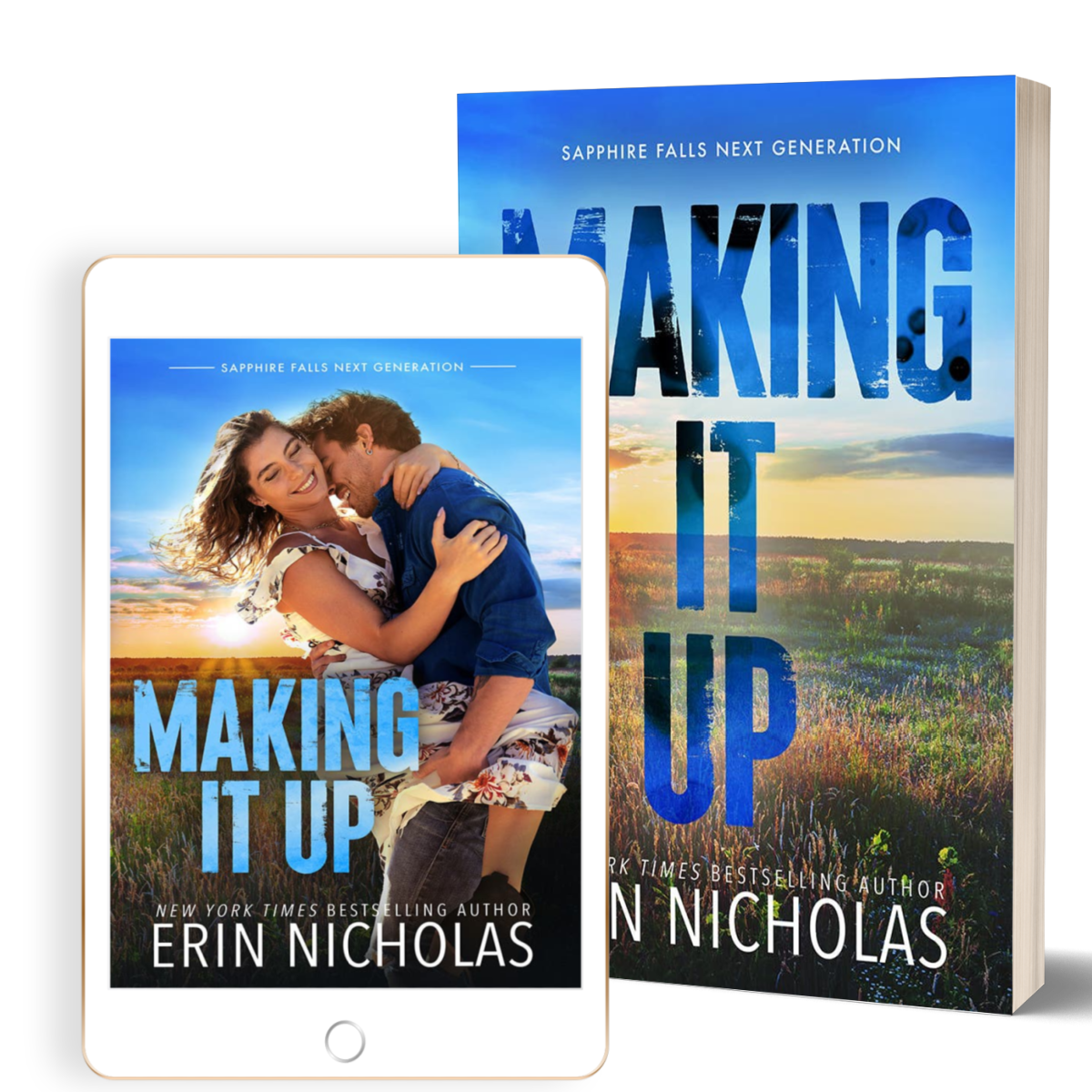 Paperback and digital covers for Making It Up